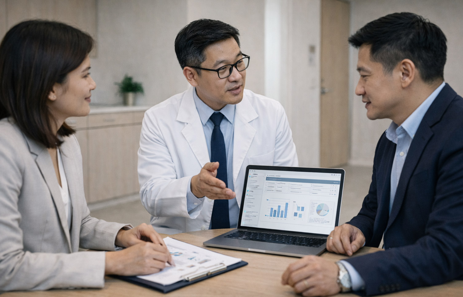 專業醫療管理系統說明情境圖